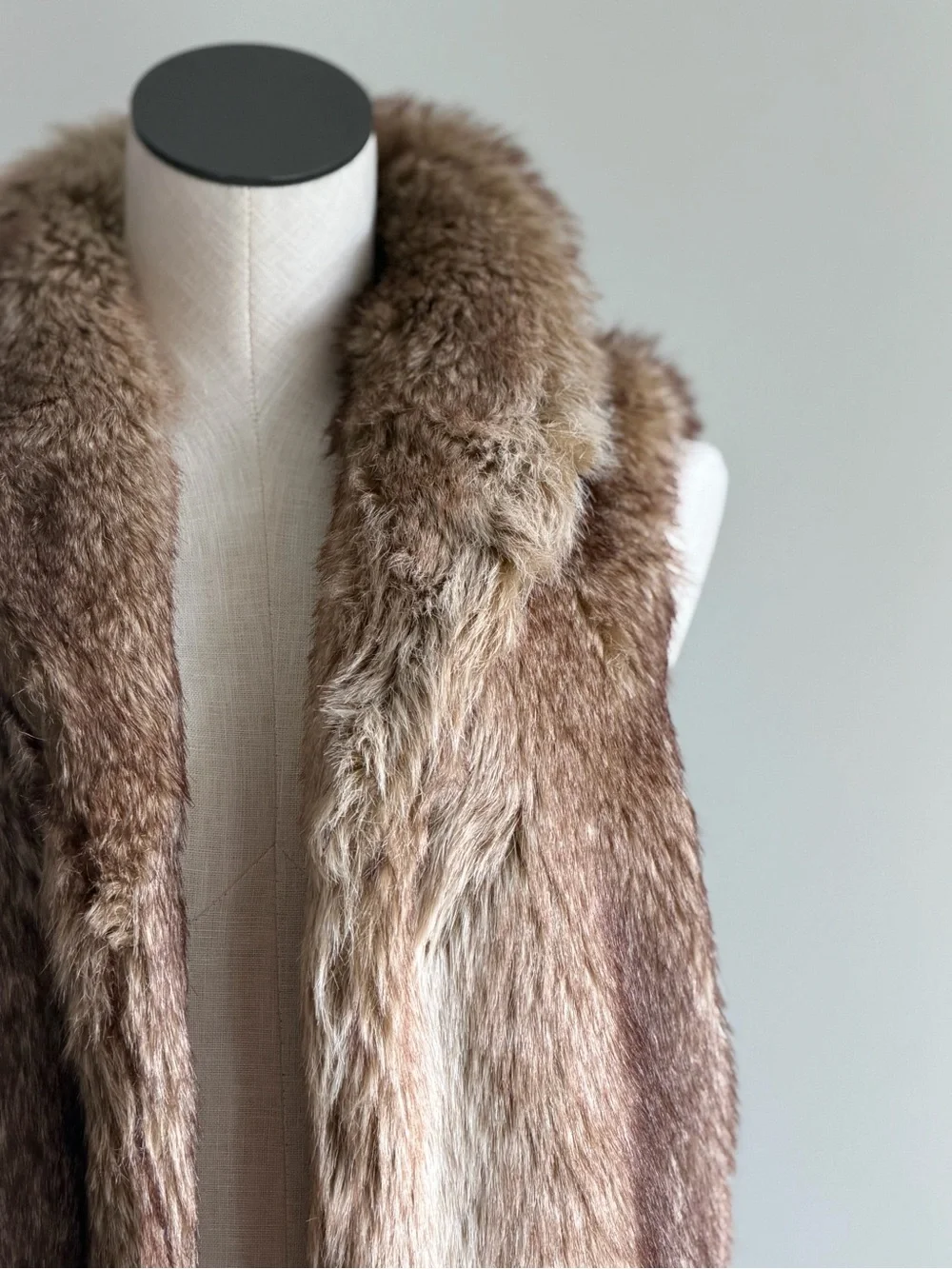 Forever 21 Brown Faux Fur Open-Front Vest
